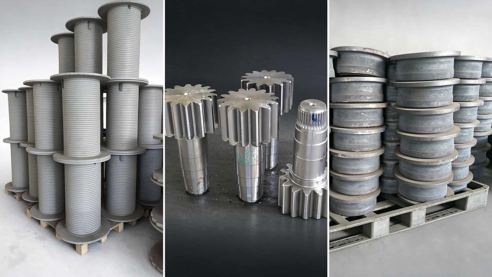 Custom metal castings, forged gear shafts and precision machined industrial components from OEM manufacturing factory