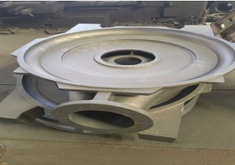 Large heavy cast steel pump housing - custom industrial sand casting component